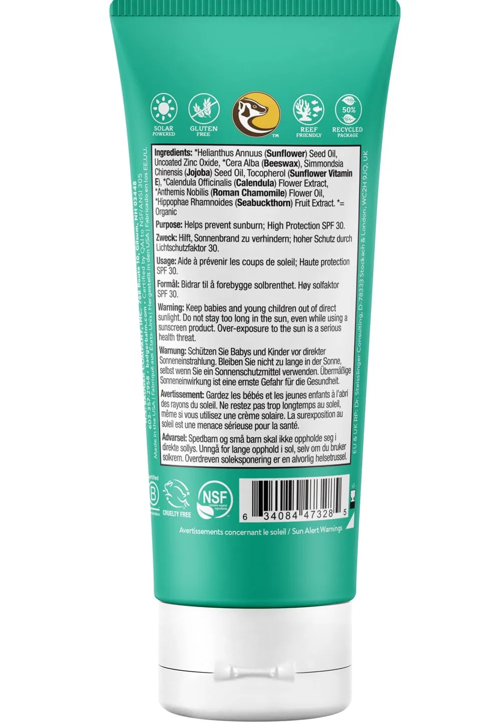 Детский солнцезащитный крем «Sunscreen Cream Baby, Clear Zinc» от Badger Badger — фото 2