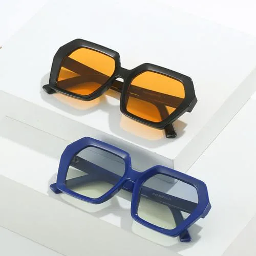 

Солнцезащитные очки ретро, многоугольные квадратные линзы, прозрачные с градиентом "океан", UV400. Женские. Бренд: MTZJH. Цвета: оранжевый, синий, зеленый, желтый