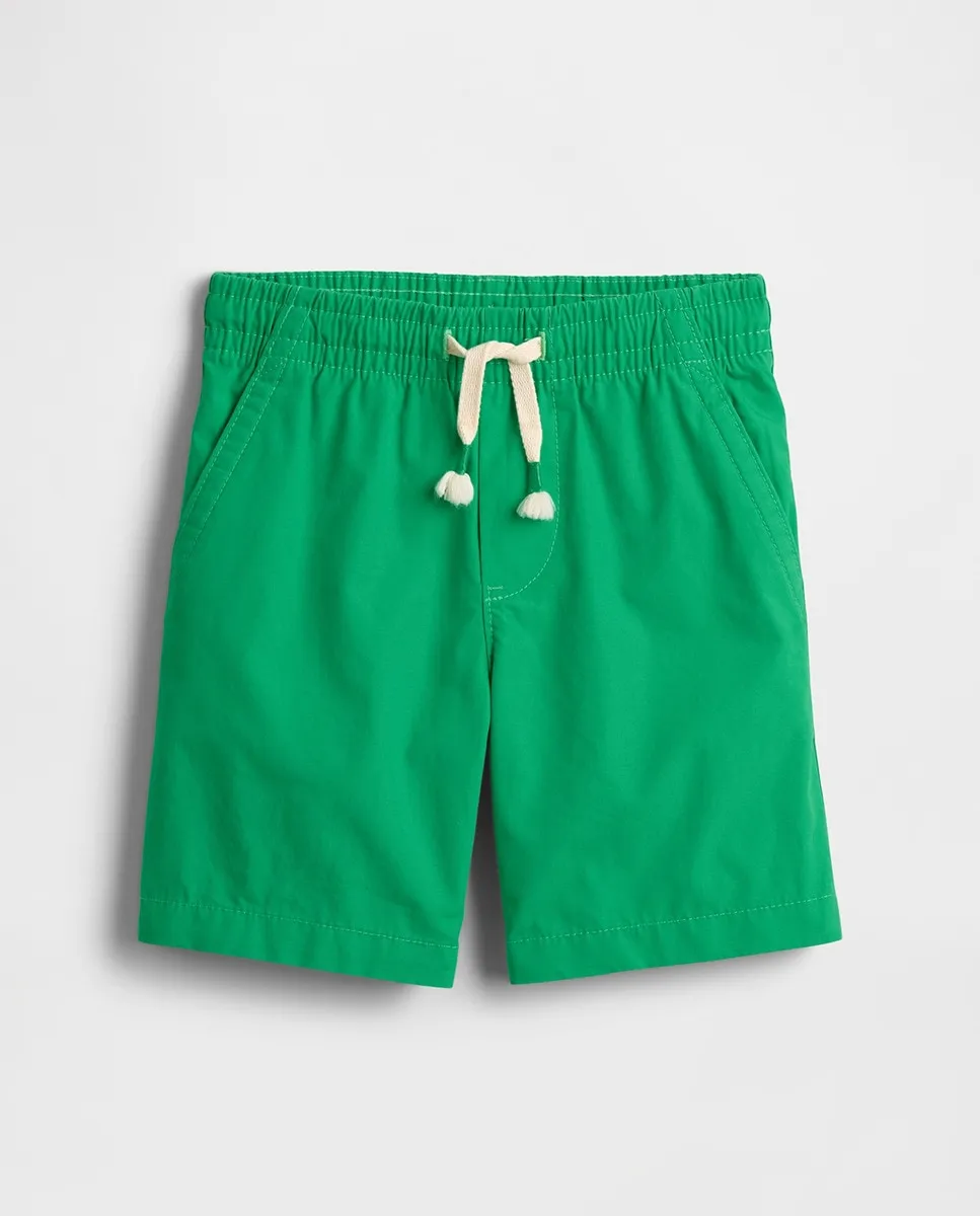 

Шорты без шнурков из поплина baby Gap, зеленый