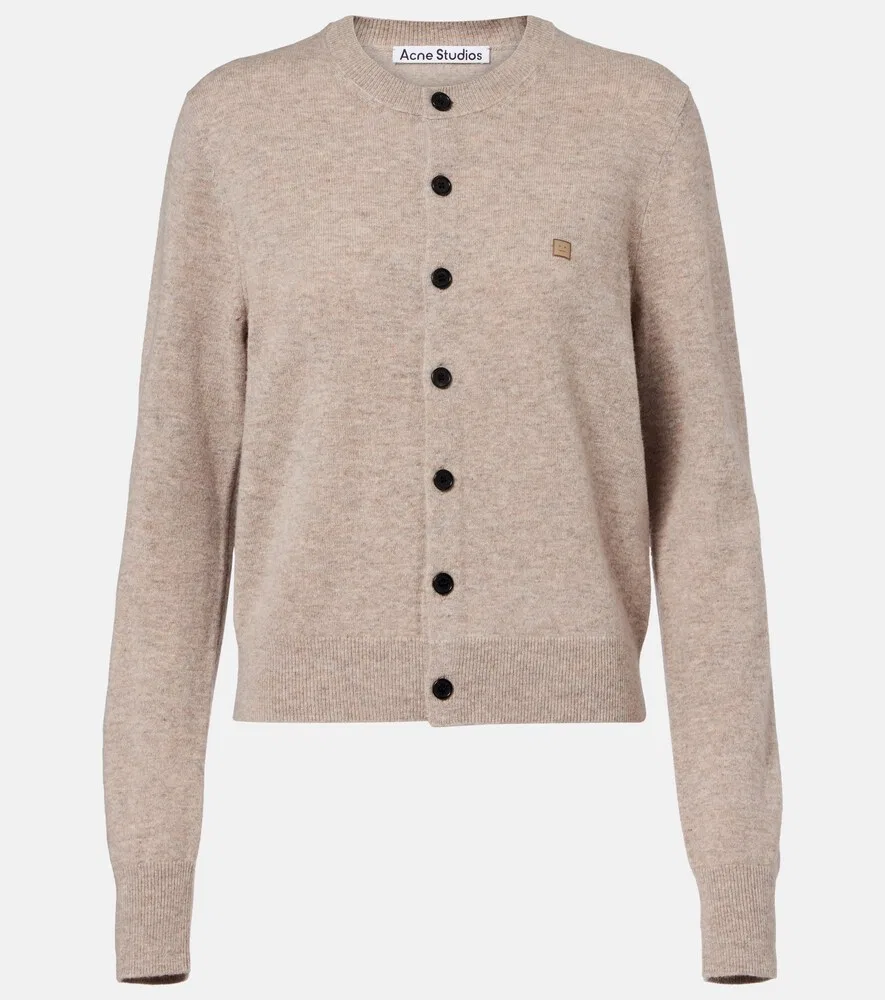 Шерстяной кардиган Acne Studios, серый