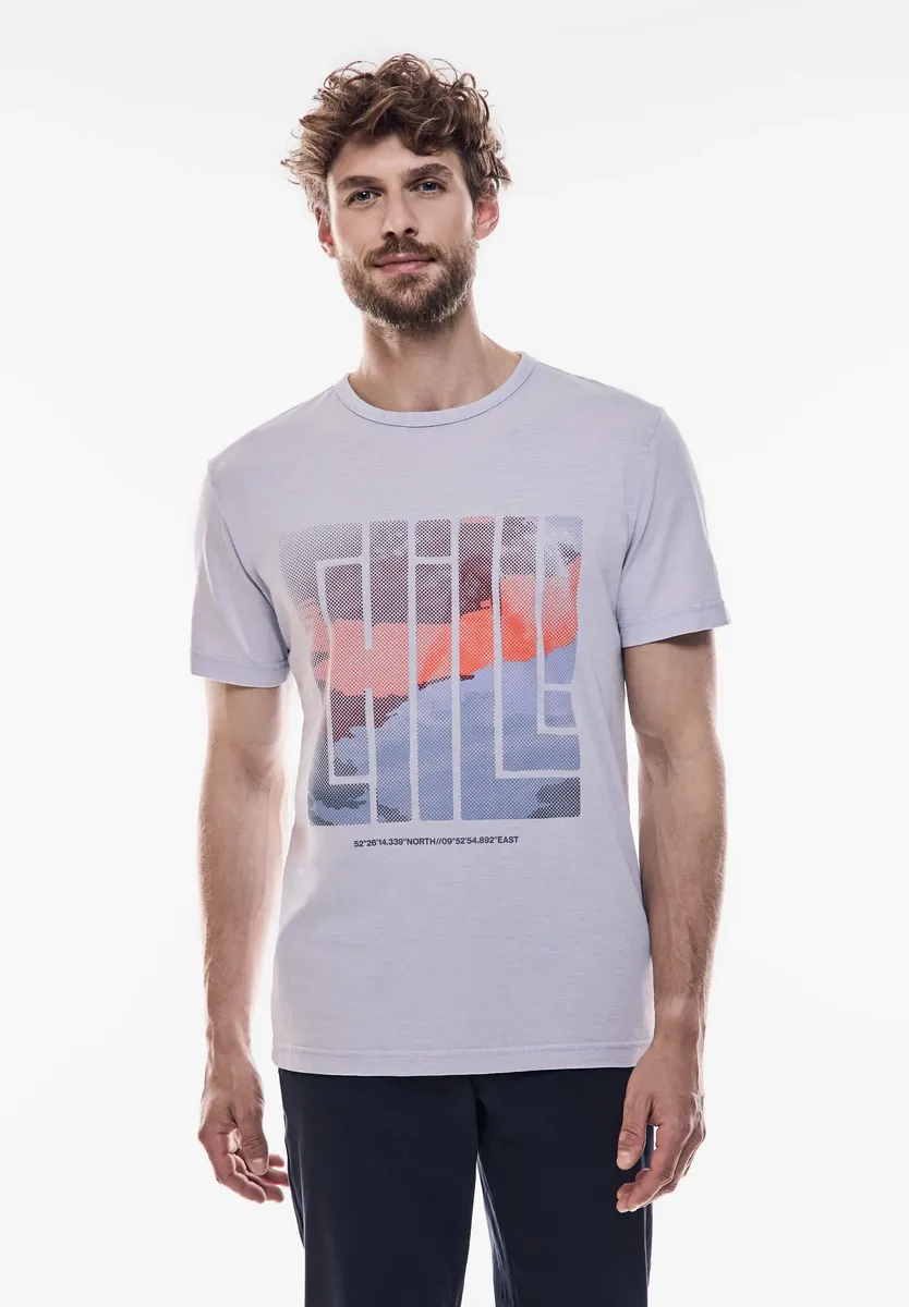 

Футболка STREET ONE MEN из пряжи Slub, фиолетовый