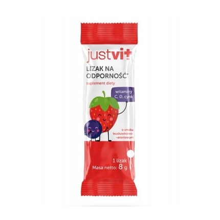 

Леденец для иммунитета клубника-черная смородина 1 шт Justvit