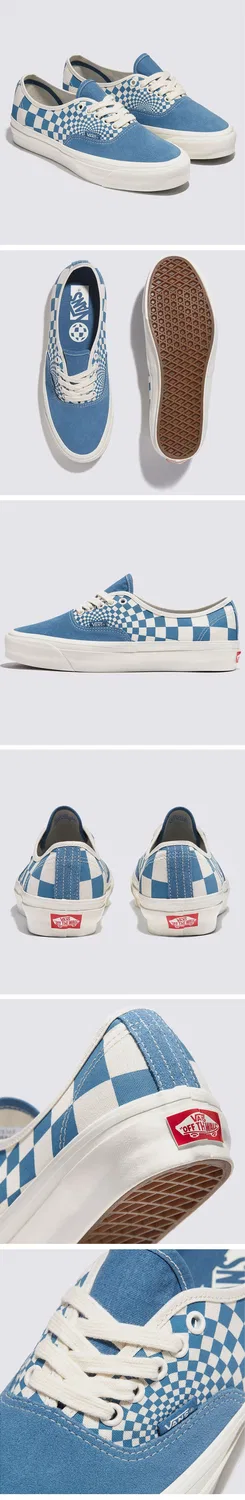 Мужские низкие кеды MTE Authentic Reissue 44 Checkerboard тёмно-синие от Vans — фото 2
