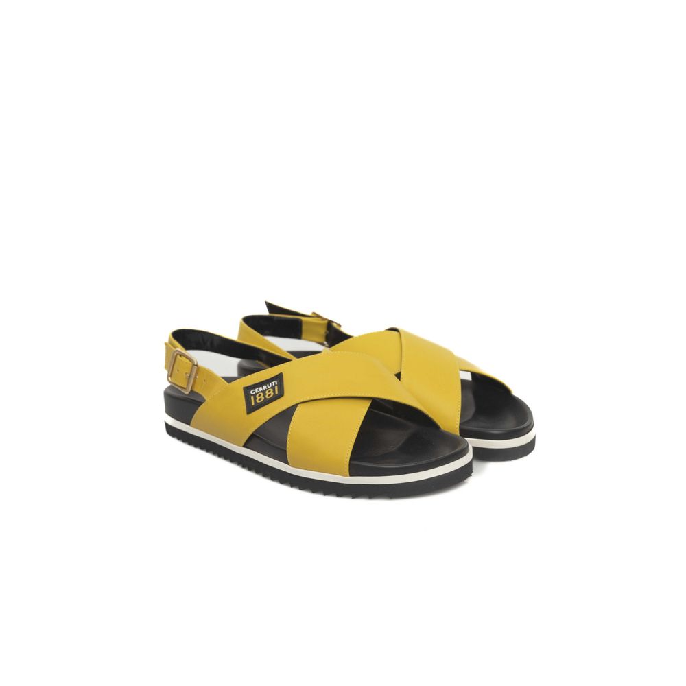 Cerruti 1881 Calfskin Women Women's Sandal, желтый — фото 3