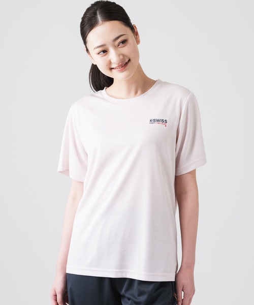 

Футболка с коротким рукавом K-SWISS, технология Dry Crew, принт California, светло-розовый