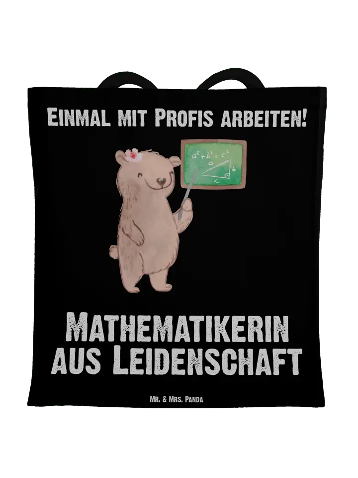

Сумка для переноски Mr & Mrs Panda Mathematikerin Leidenschaft, черный