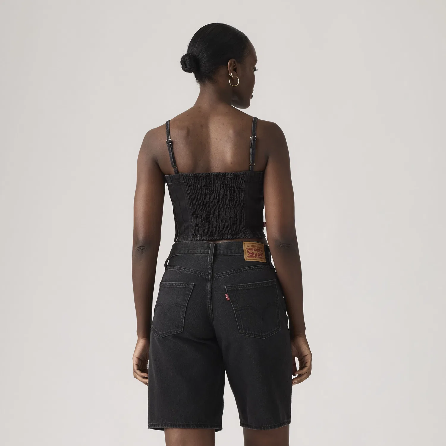 Джинсовая майка-топ Jadine Levi's, Black — фото 4
