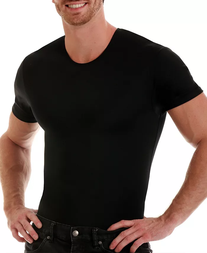 

Мужская футболка с коротким рукавом и круглым вырезом Insta Slim Compression, размеры Big & Tall Instaslim, черный