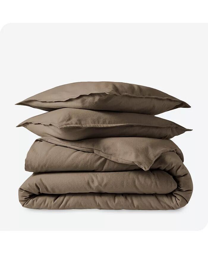 

Комплект пододеяльников из хлопковой фланели Twin/Twin XL Bare Home, бежевый