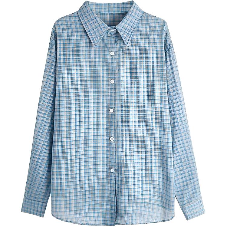 

ZIAREL Рубашка Unisex Blue Lapel Moderate