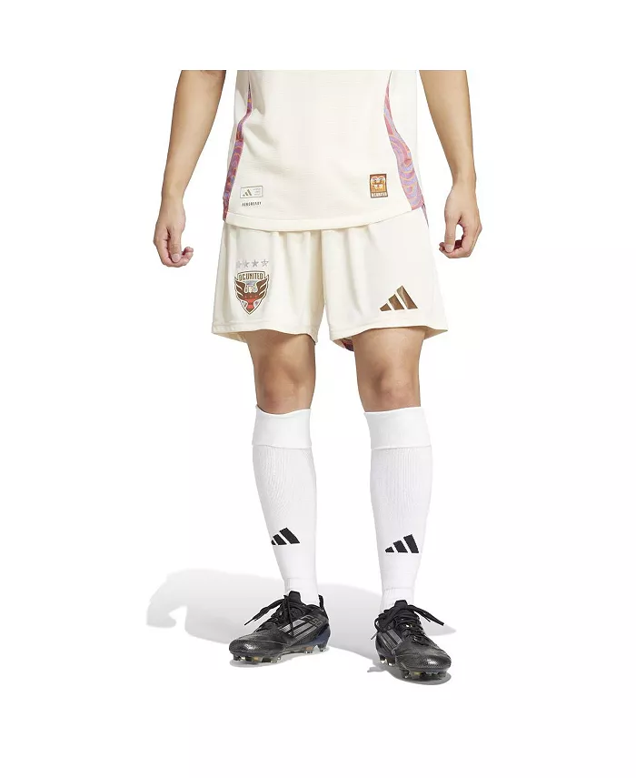 Мужские шорты D.C. United Away 2025 The Soul Kit Authentic, бежевые adidas — фото 2