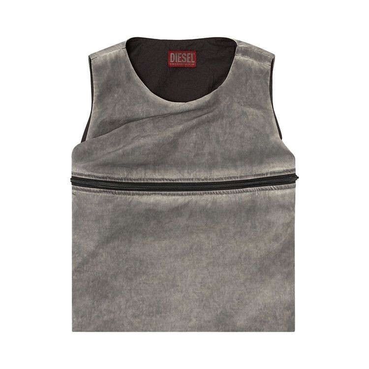 

Топ Diesel Bubble Top With Utility Pocket Grey, серый