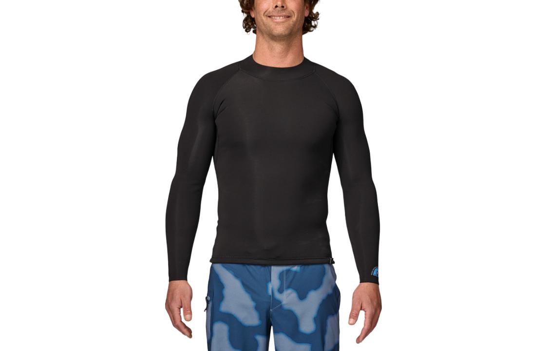 Patagonia Топ для гидрокостюма Yulex Regulator Lite с длинными рукавами мужской Black — фото 3
