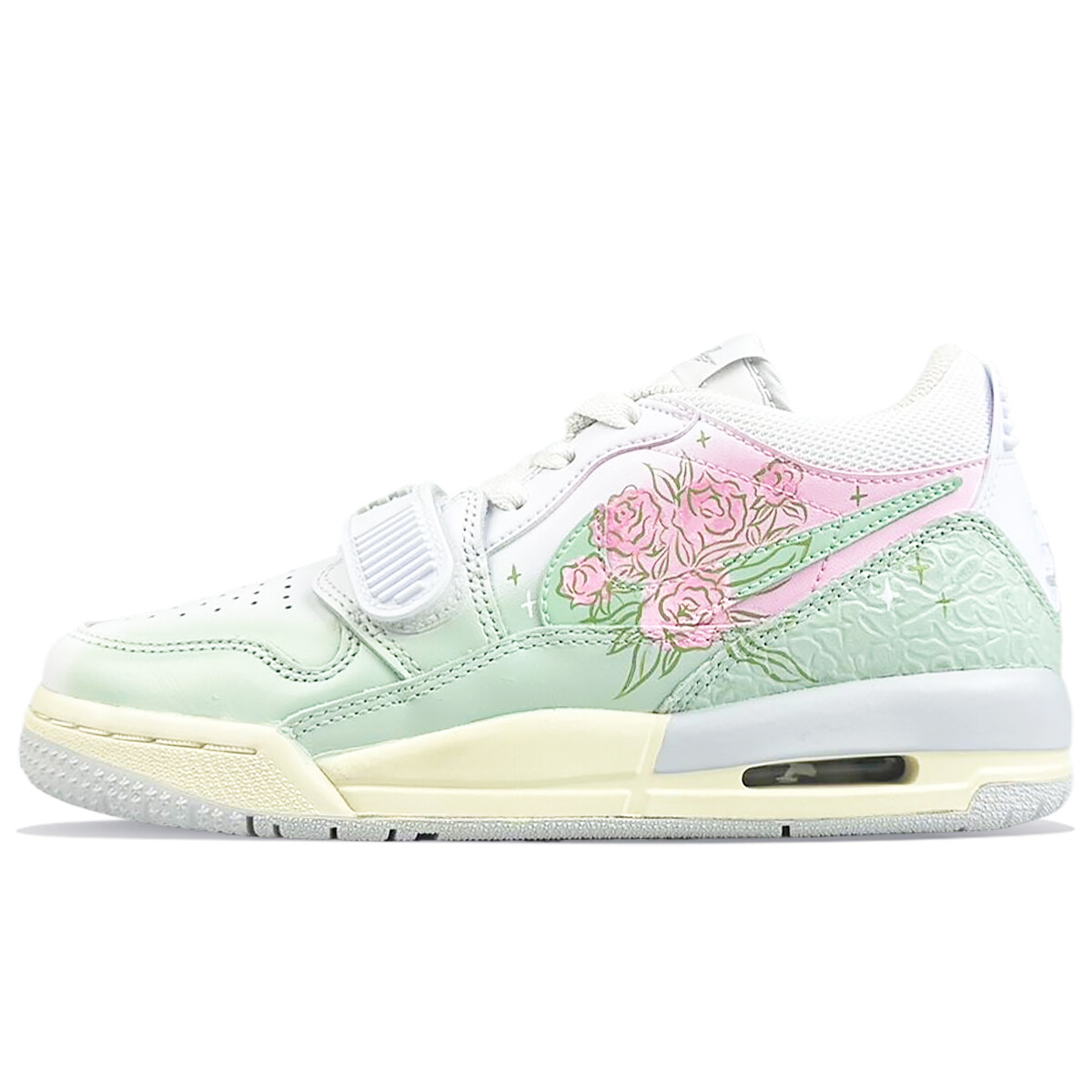 Кроссовки Jordan Legacy 312 Vintage Basketball Shoes Women's Low-top White/Green, зеленый — фото 2