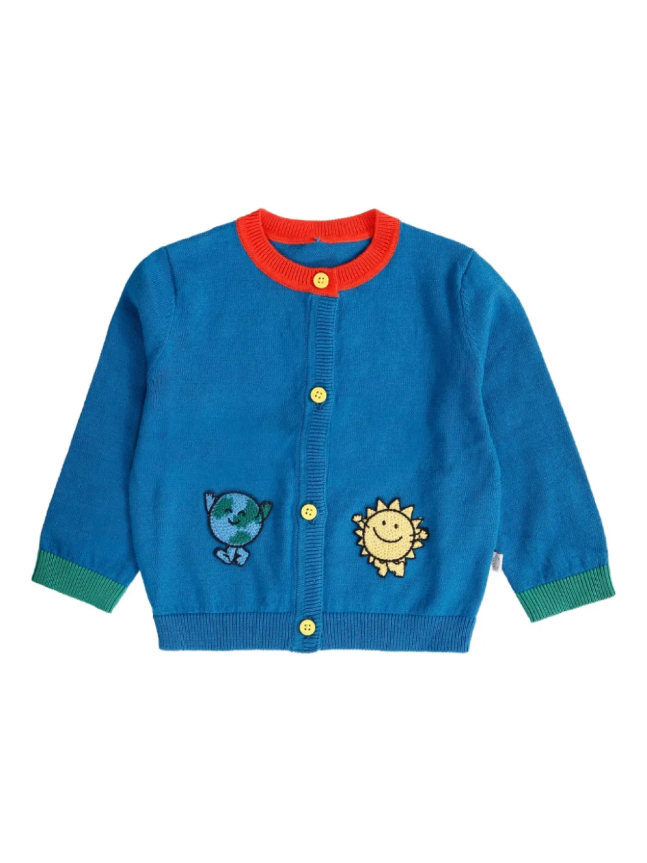 

Кардиган с вышитыми аппликациями Stella McCartney Kids, синий
