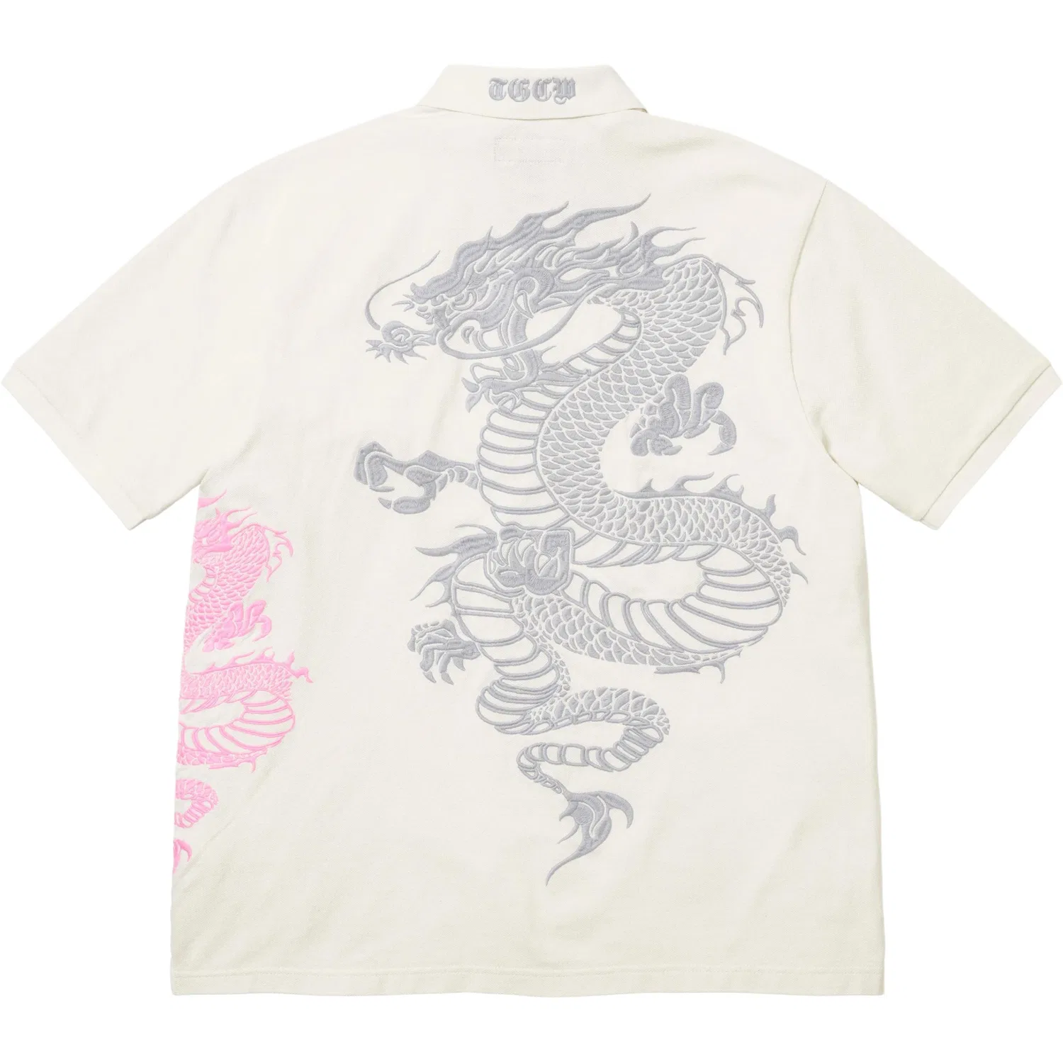 Поло унисекс The Great China Wall Dragon, SS26 WEEK6 Supreme, White — фото 3