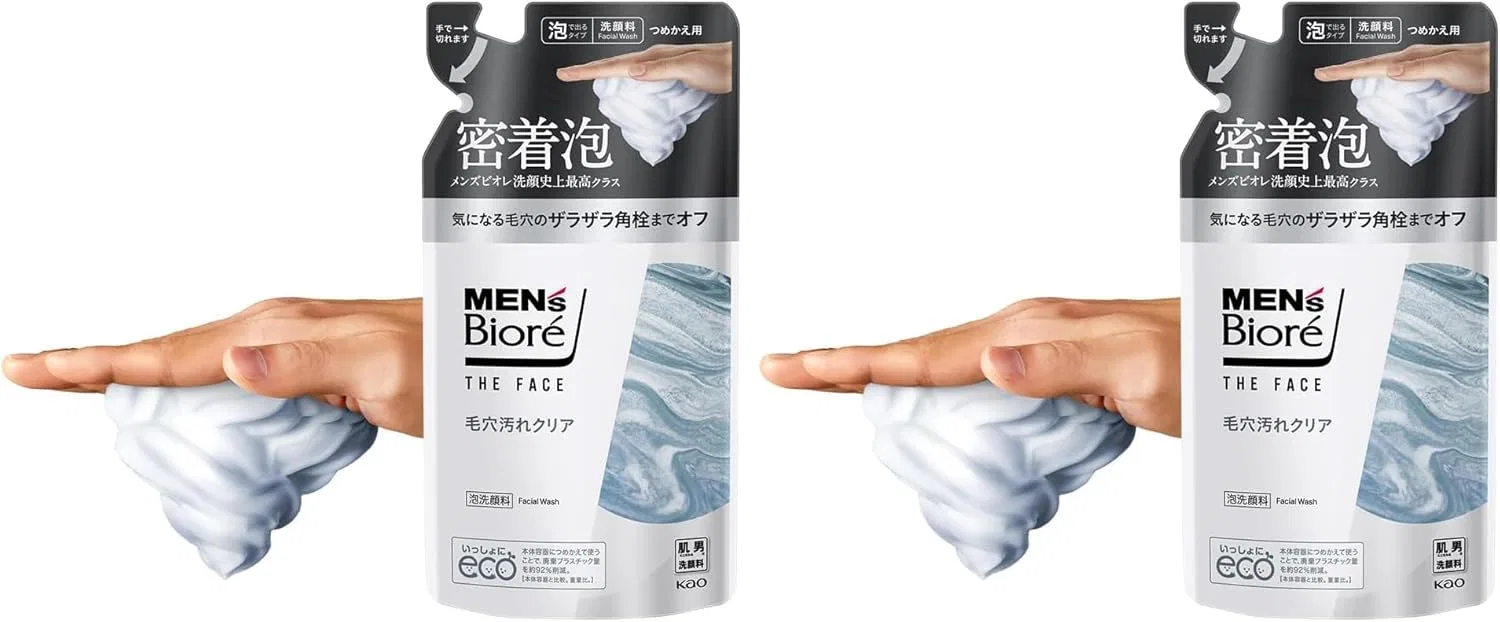 Гель для умывания Men's Biore — Гель-пенка для лица The Face Pore Dirt Clear Refill, , прозрачный, 340 мл
