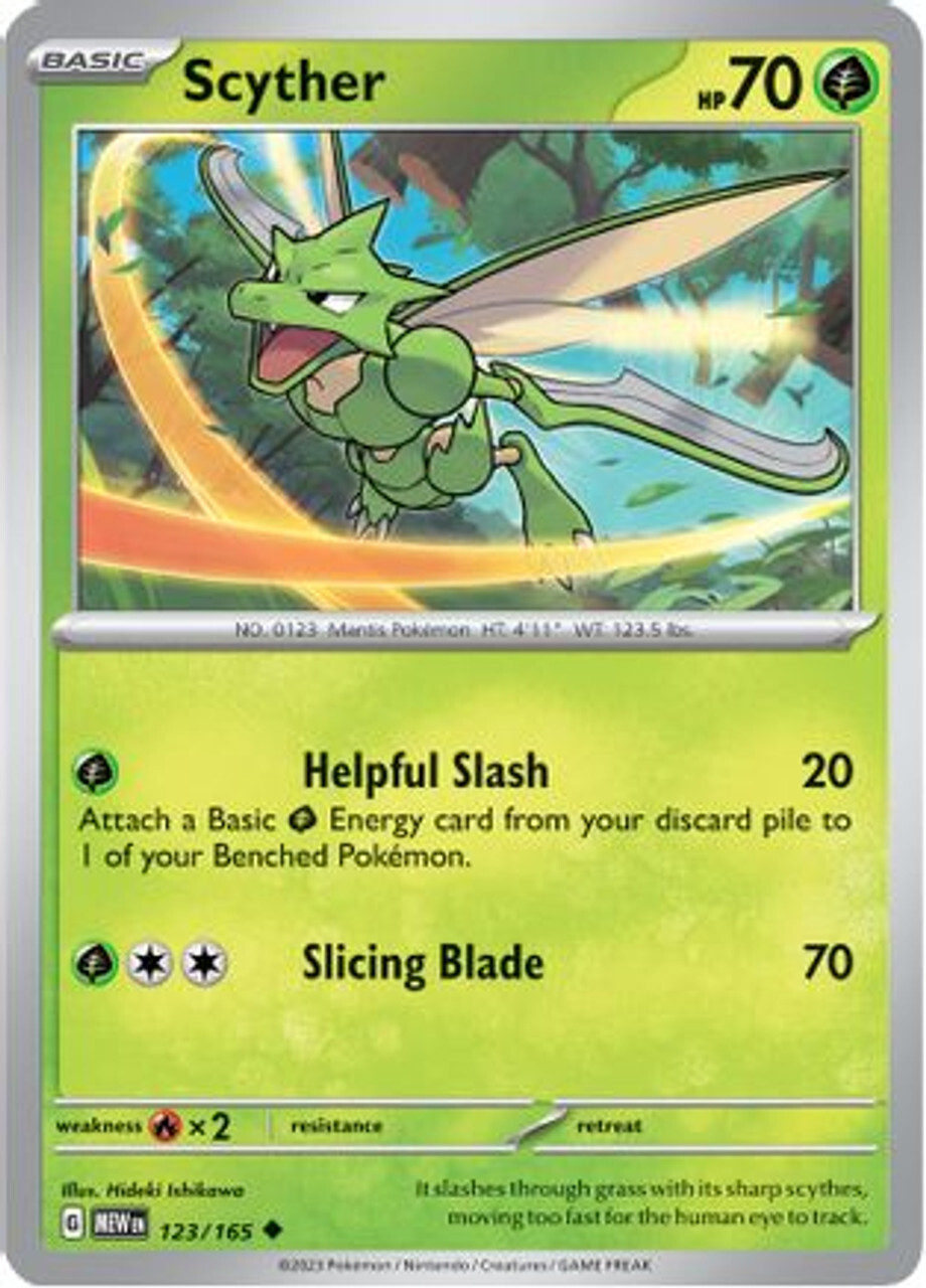 

Карточная игра Scyther 123 - SV Scarlet and Violet 151 Reverse Holofoil