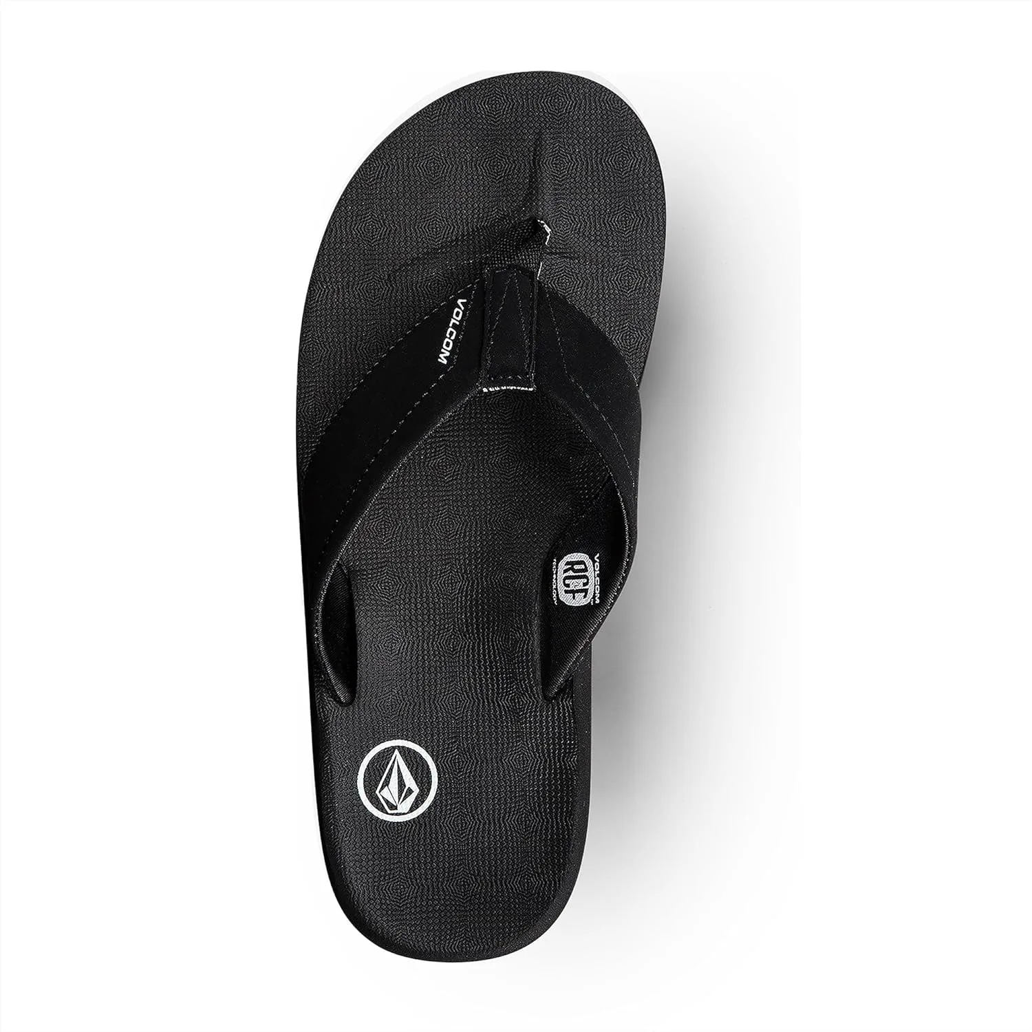 Мужские сандалии Volcom Victor - водоотталкивающие шлепанцы с удобной стелькой из пены для отдыха, черный — фото 4