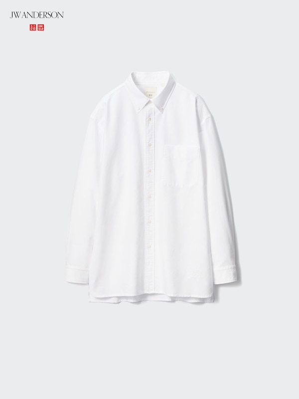 Оверсайз оксфордская рубашка Uniqlo, 13 red — фото 4