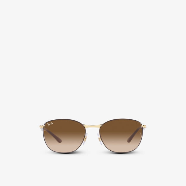 

RB3702 солнцезащитные очки в металлической оправе-подушке Ray-Ban, коричневый