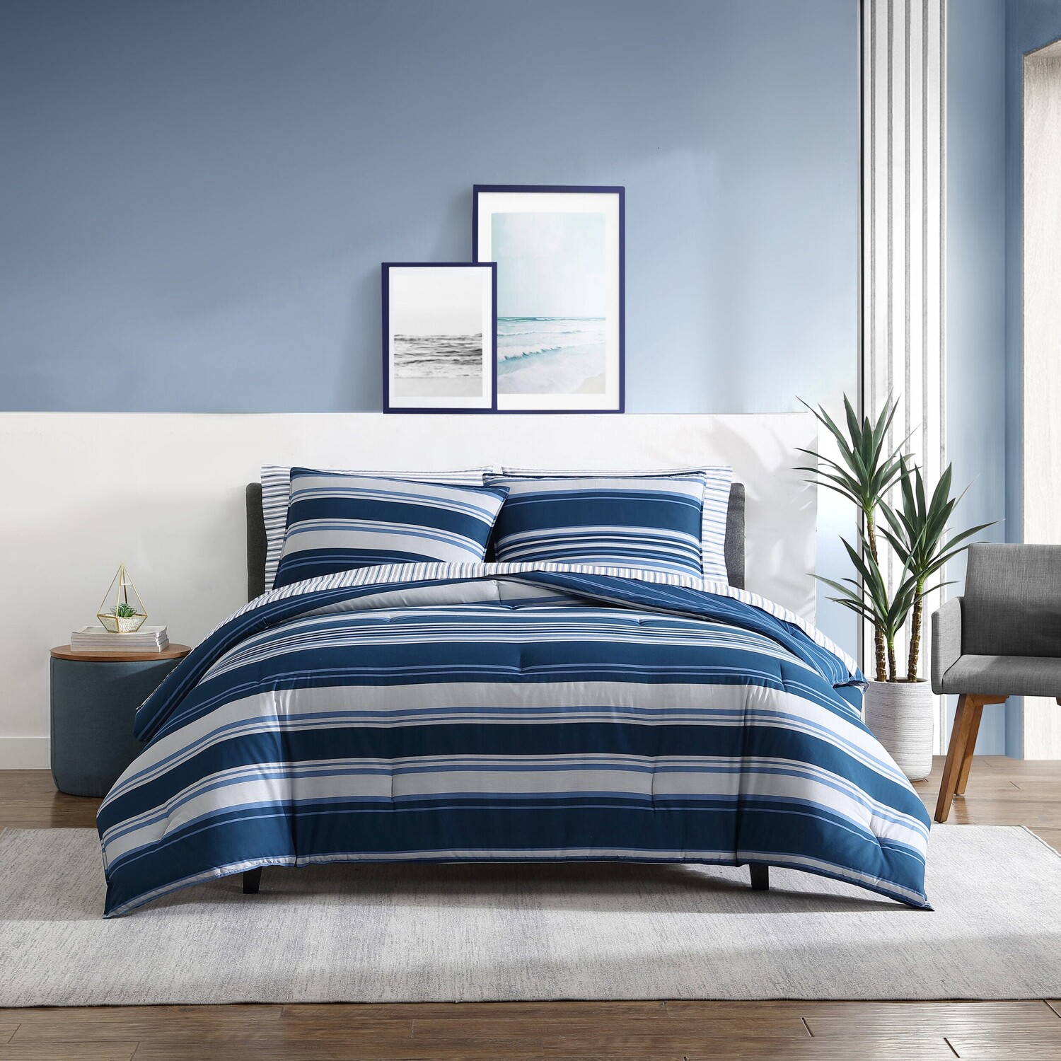 

Двустороннее одеяло и накидка Nautica Lakeview Twin/Twin Xl, цвет Wintersky