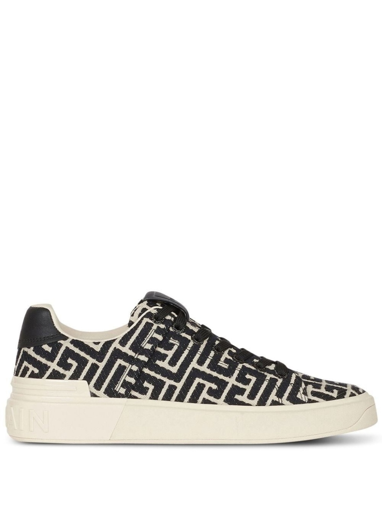 

Balmain B-Court monogram sneakers, белый