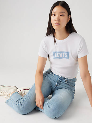 

Футболка с графическим принтом Essential Sporty Levi's, цвет Bright White - Blue