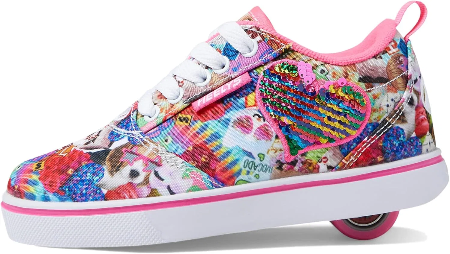 Кроссовки Heelys с колесиками, Neon Pink/Lavender/Multi — фото 4