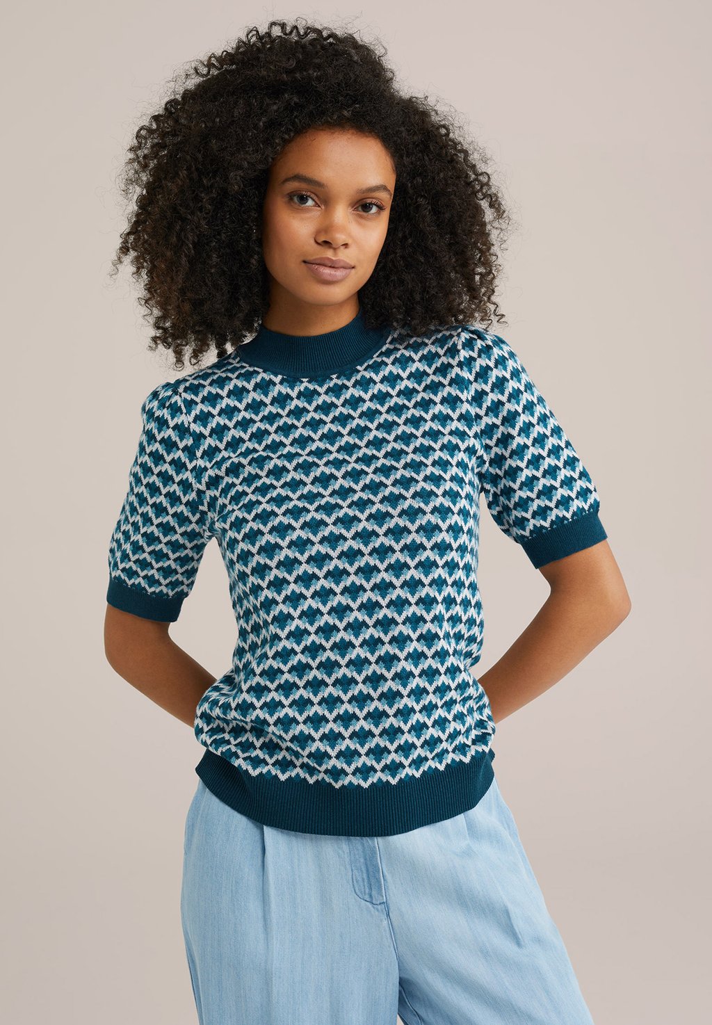 

Футболка с принтом WE Fashion, синий