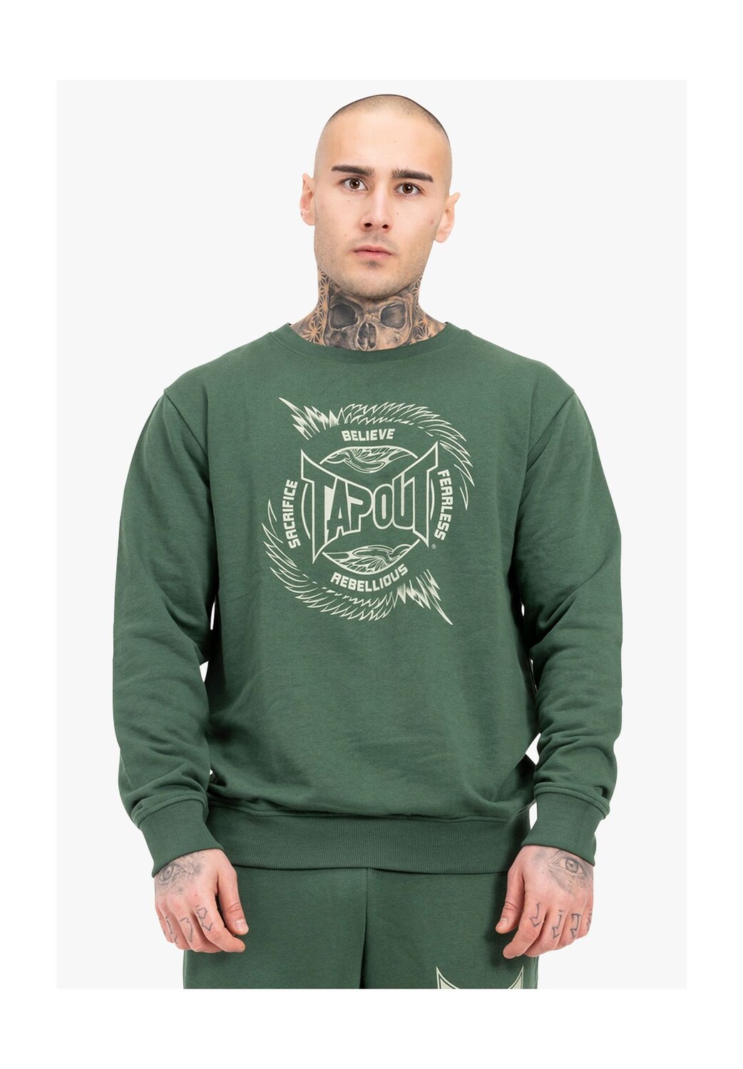 

Мужская толстовка с круглым вырезом стандартного кроя SPIRIT SWEAT TAPOUT, цвет Green/green