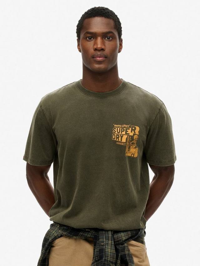

Свободная футболка для торговли инструментами Superdry, цвет Olive Green