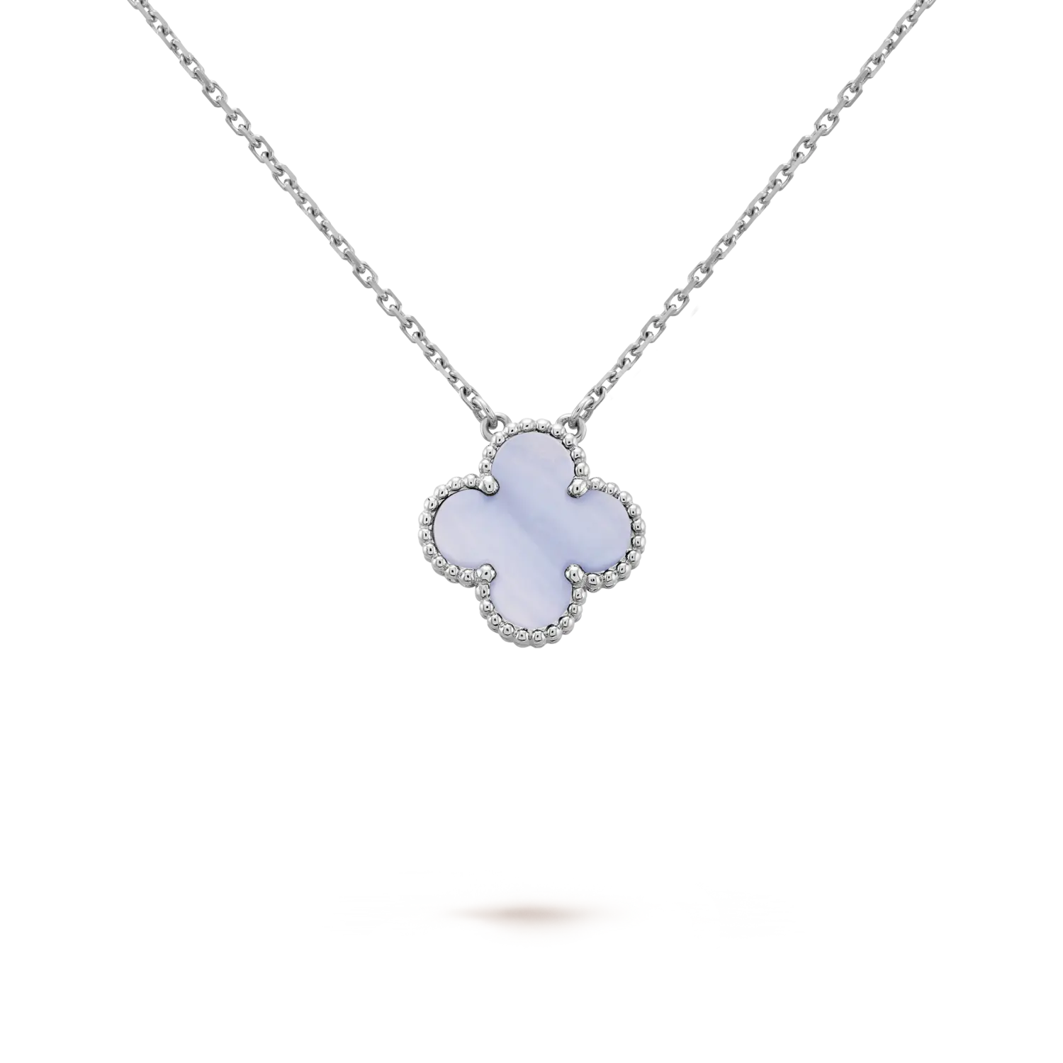 

Кулон Van Cleef & Arpels Vintage Alhambra, белое золото 18 ct, халцедон
