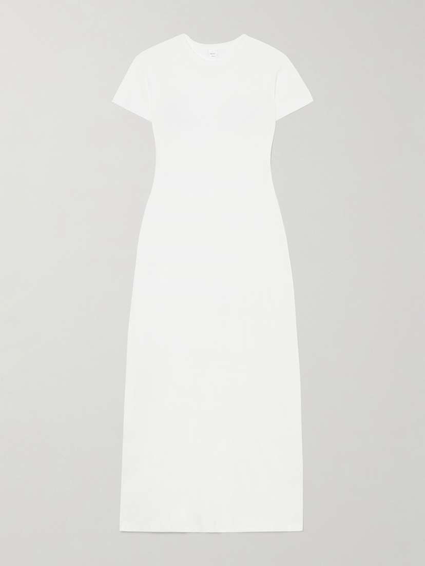 

Длинное платье Laura из переработанного хлопкового джерси Leset, белый