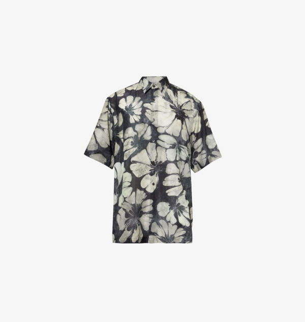 

Шелковая рубашка с принтом Cassidye Dries Van Noten, зеленый
