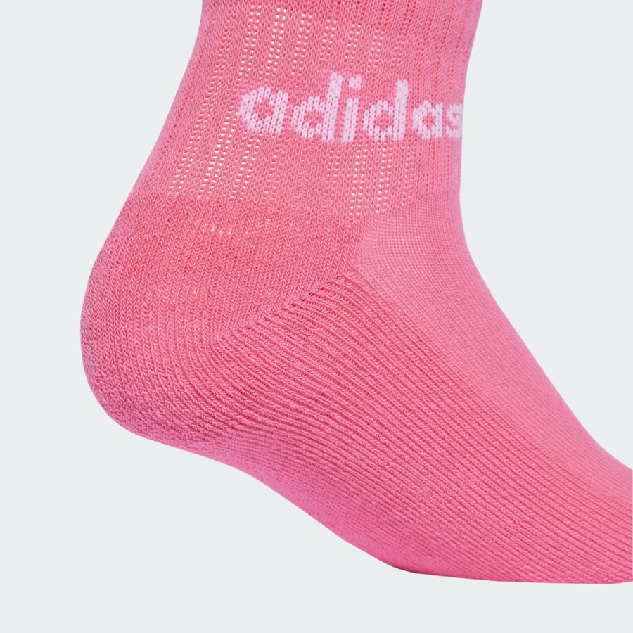 Спортивные носки ADIDAS PERFORMANCE Linear Ankle 5 Pairs Kids, серый/фиолетовый/розовый/малиновый/белый — фото 4