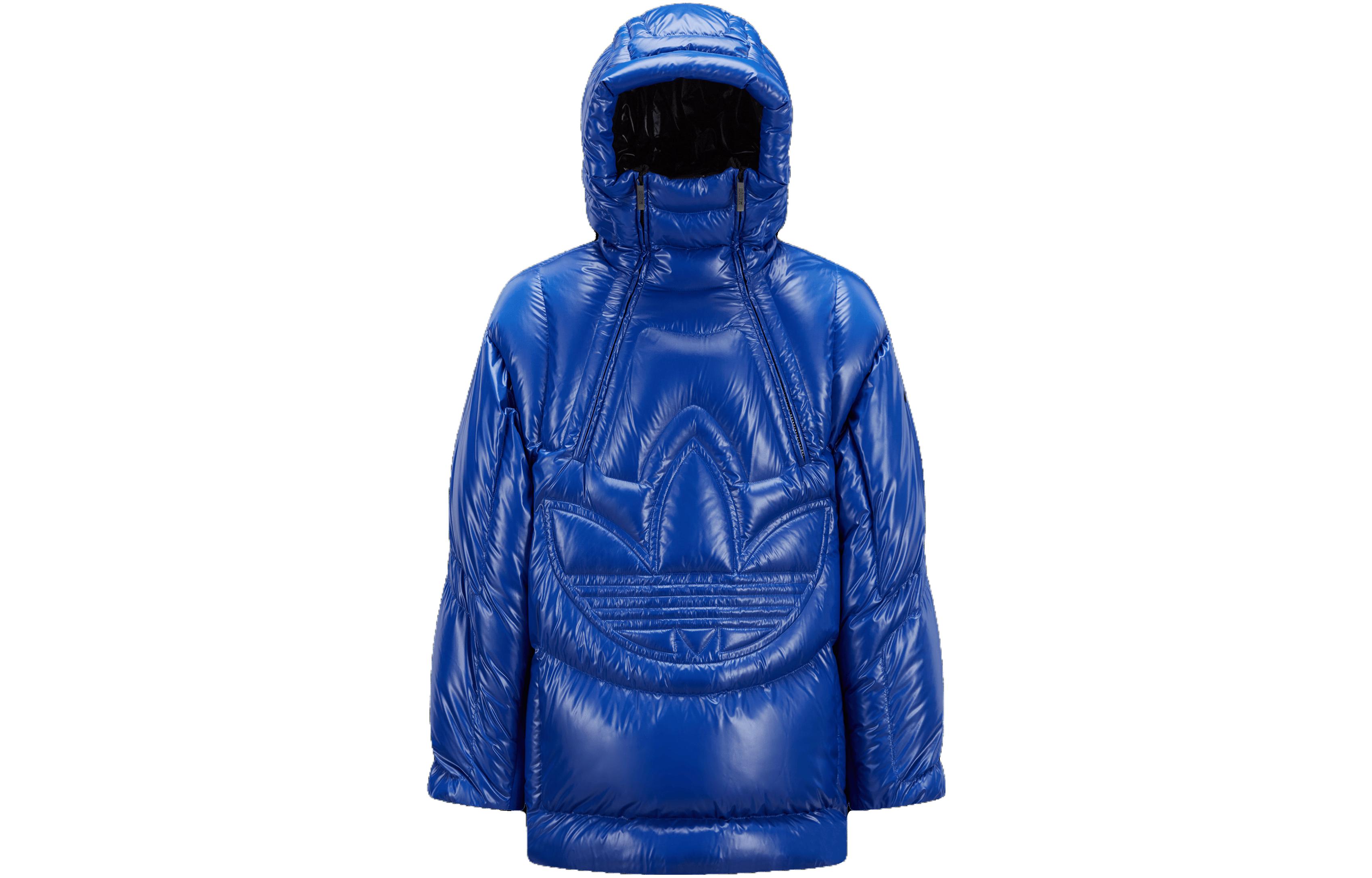 

X Кобрендовый Пуховик Adidas Originals Унисекс Синего Цвета Moncler, синий