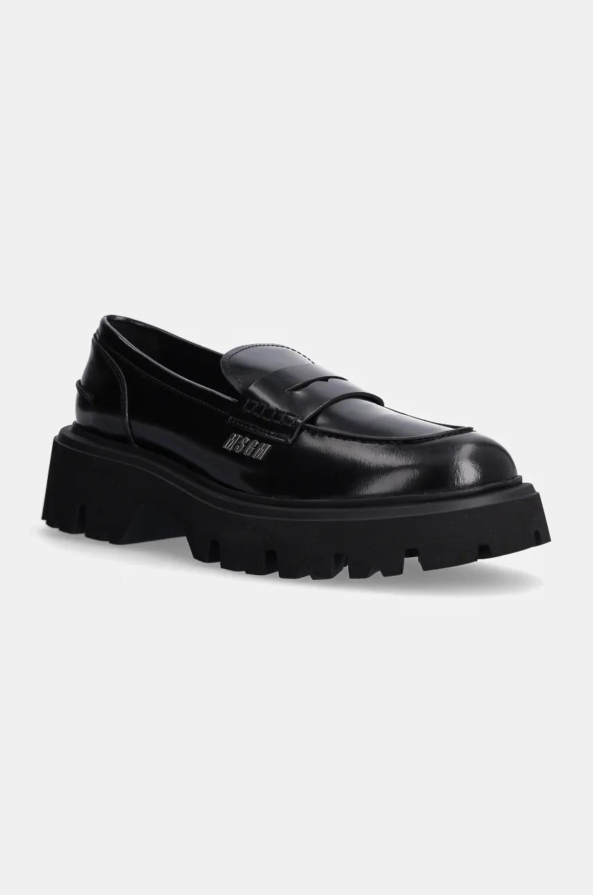 

Кожаные мокасины MSGM, черный