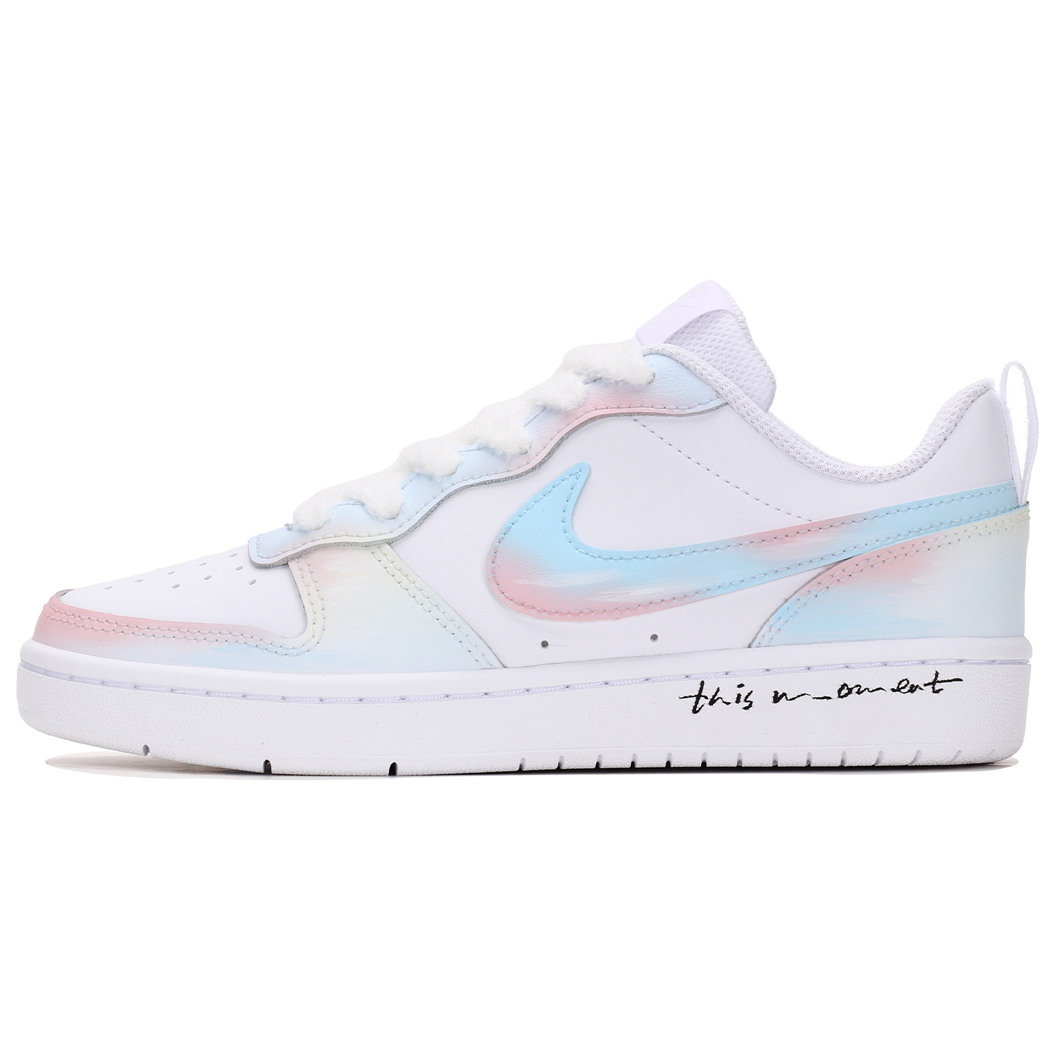 

Детские кроссовки для скейтбординга Court Borough Sunset Glow с амортизацией и износостойкостью Nike, синий/белый