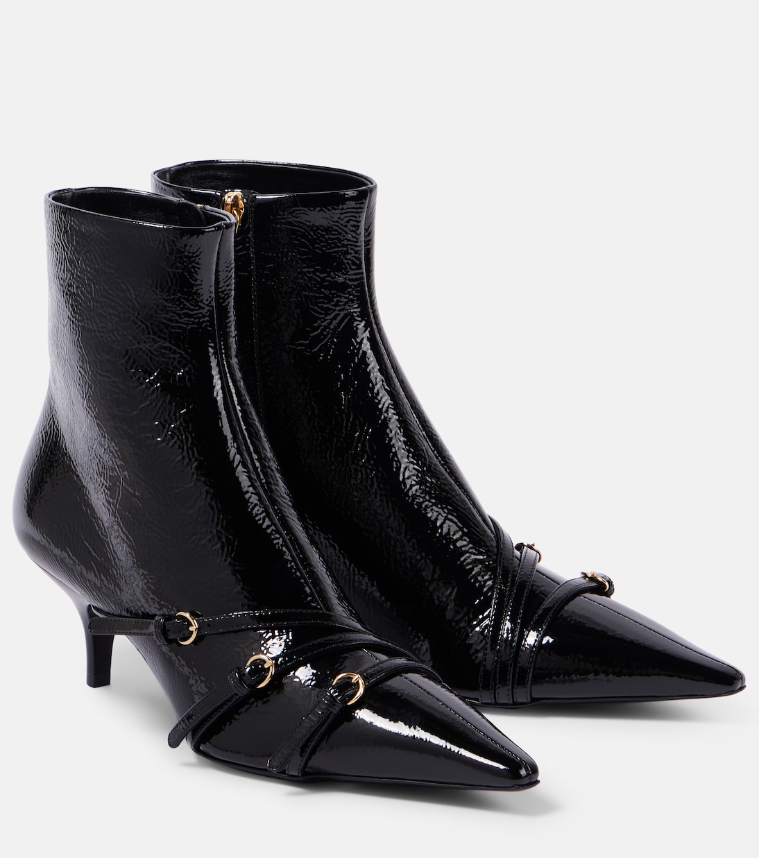 Ботильоны из лакированной кожи Miu Miu, Nero