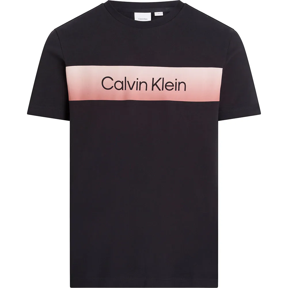 

Футболка с коротким рукавом Calvin Klein Linear Chest Logo, черный