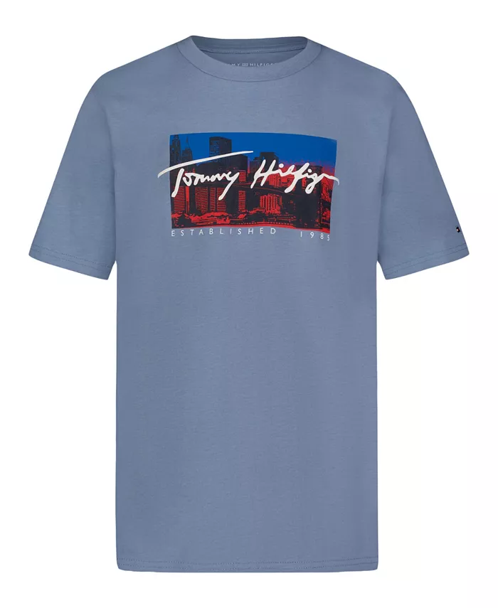 

Футболка с коротким рукавом Big Boys Tommy Skyline Tommy Hilfiger, синий