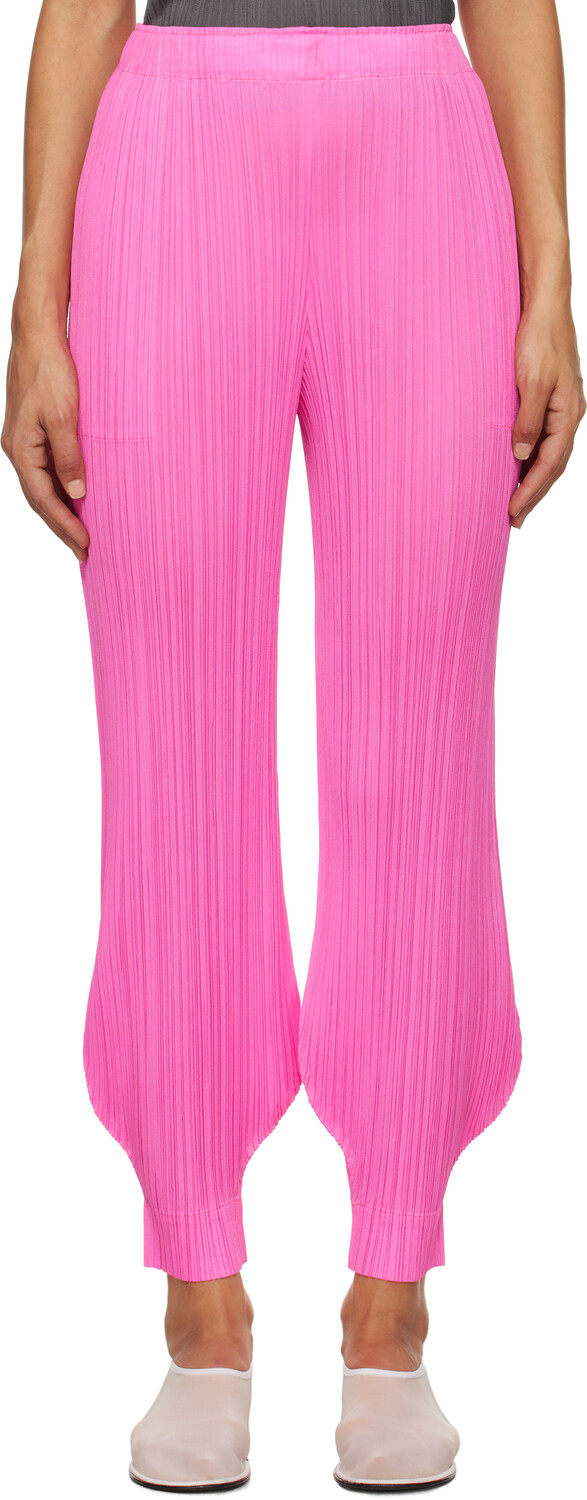 

Monthly Colors Октябрьские брюки PLEATS PLEASE ISSEY MIYAKE, розовый