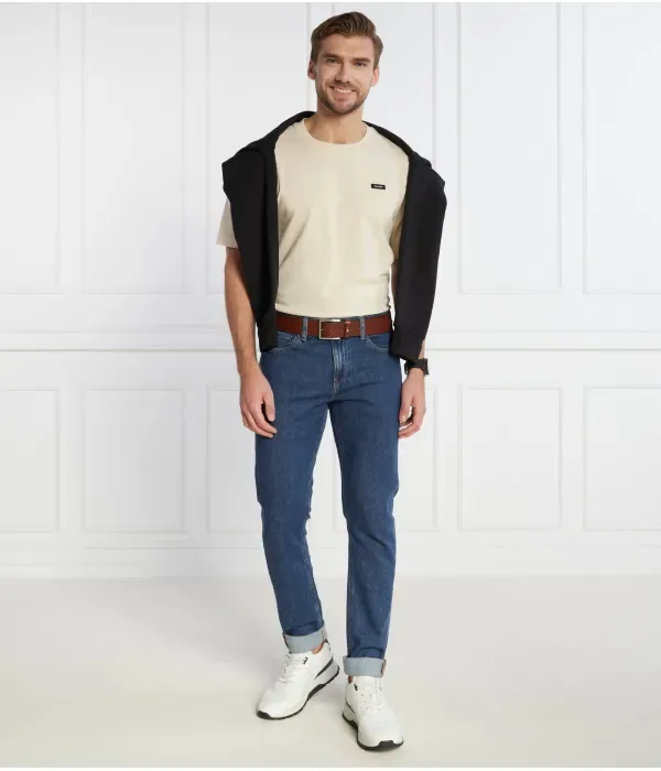 Узкие джинсы среднего синего цвета slim fit Calvin Klein, синий — фото 2