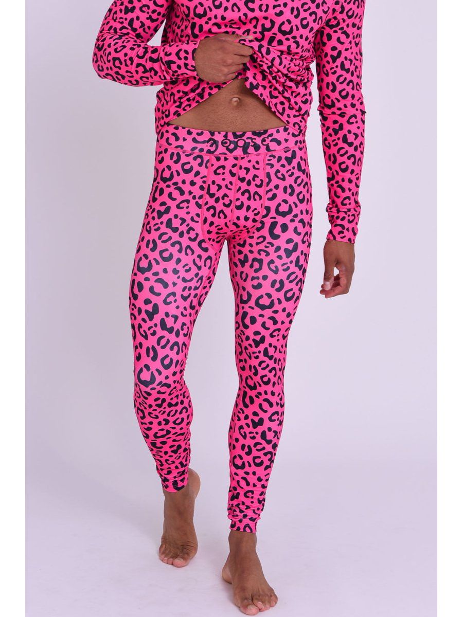 

Мужские термоштаны - Hotel California, розовый леопардовый принт OOSC, Hotel california pink leopard