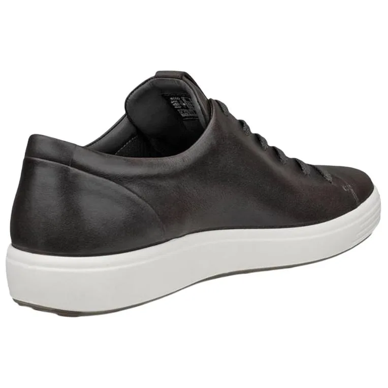 Ecco Soft 7 Leather Low top Skateboard Shoes мужские Black Gray — фото 4