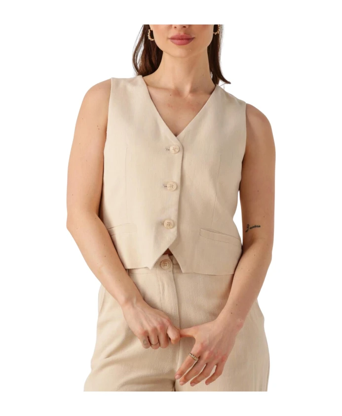 

Бежевый блейзер жилет erica Ydence, бежевый