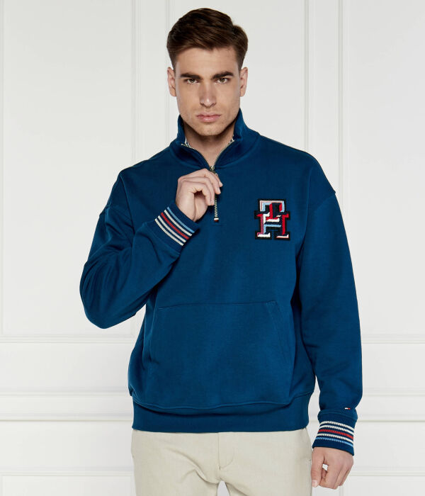 Толстовка Tommy Hilfiger с монограммой, синий — фото 3