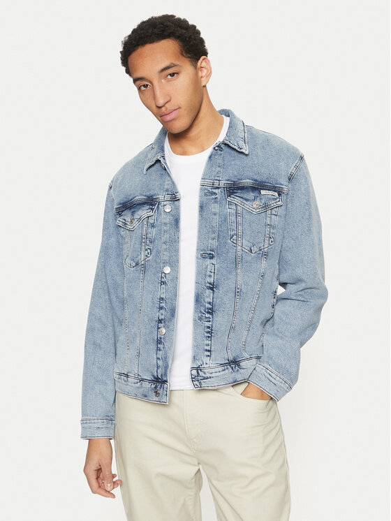 

Джинсовая куртка прямого кроя Calvin Klein Jeans, синий