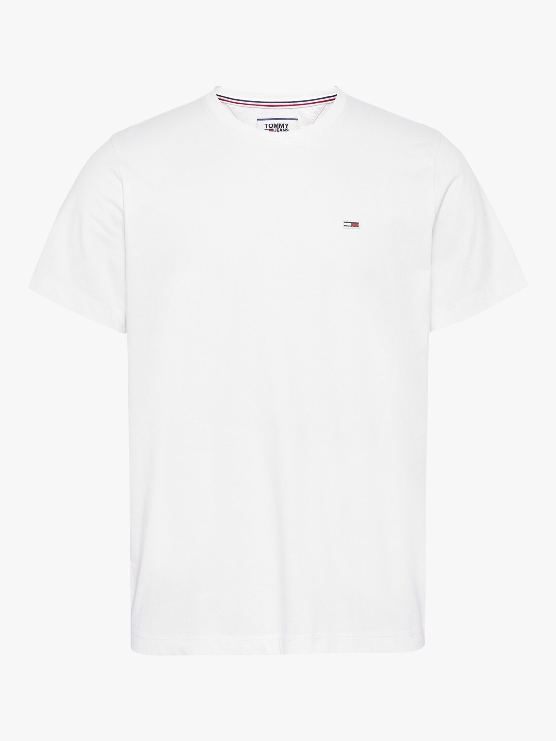 Футболка Tommy Jeans из джерси с круглым вырезом, белая — фото 4